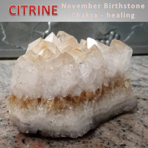 Other - CITRINE  drusy  crystal rock stone chunk 01 NOVEMBER birthstone CHAKRA 02
